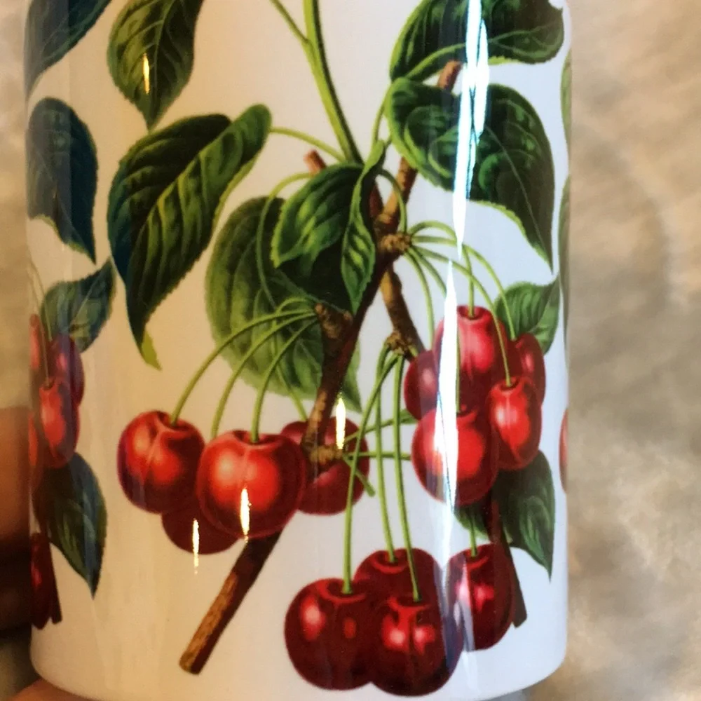 Wild Cherries Ceramic Mug NWT 6 oz Orca Coatings Cherry Botanical Mug - Picture 8 of 12